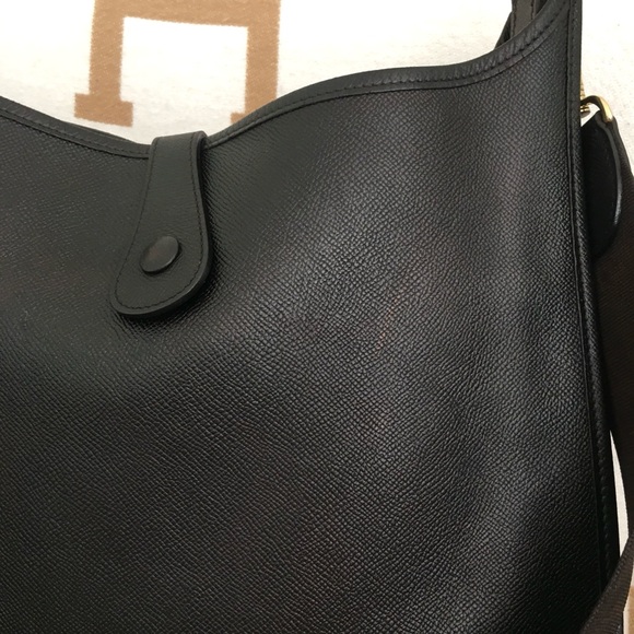 Authentic HERMES Evelyne GM bag black leather - Picture 7 of 16